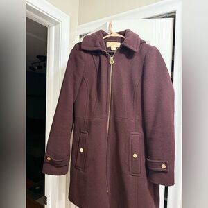 Michael Kors Burgundy Wine Coat
